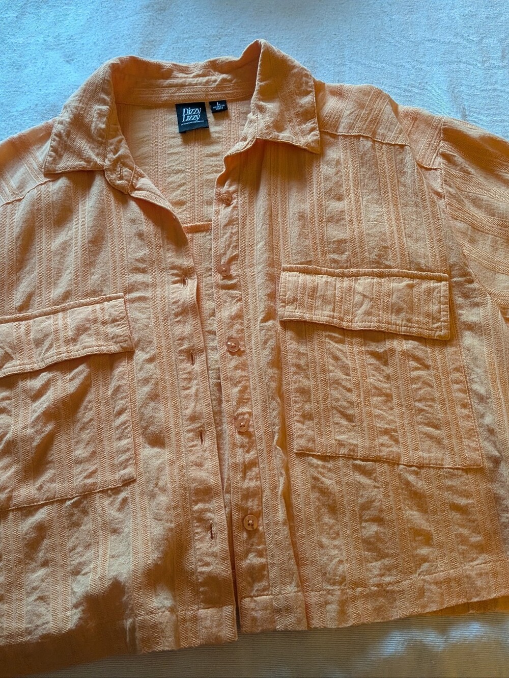 Peachy Orange Boxy Summer Shirt